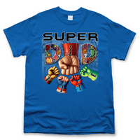 Thumbnail for Personalized Back T-shirt - Father's Day Gift - Super Dad Fist Bump Merchize