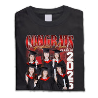 Thumbnail for Personalized T-shirt - Gift For Graduates - Retro 90s Congrats Class of 2025 Keepsake Merchize