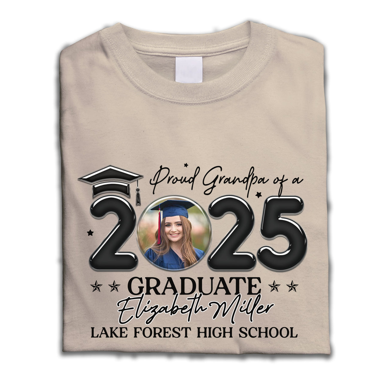 Personalized T-shirt - Graduation Keepsake Gift - Balloon Style Proud Mom Dad Of A 2025 Graduate Photo Merchize