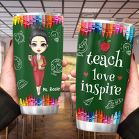 Thumbnail for Personalized Teach, Love, Inspire Teacher Besties 20oz, 30 oz Tumbler, Back To School Teacher Gift AA