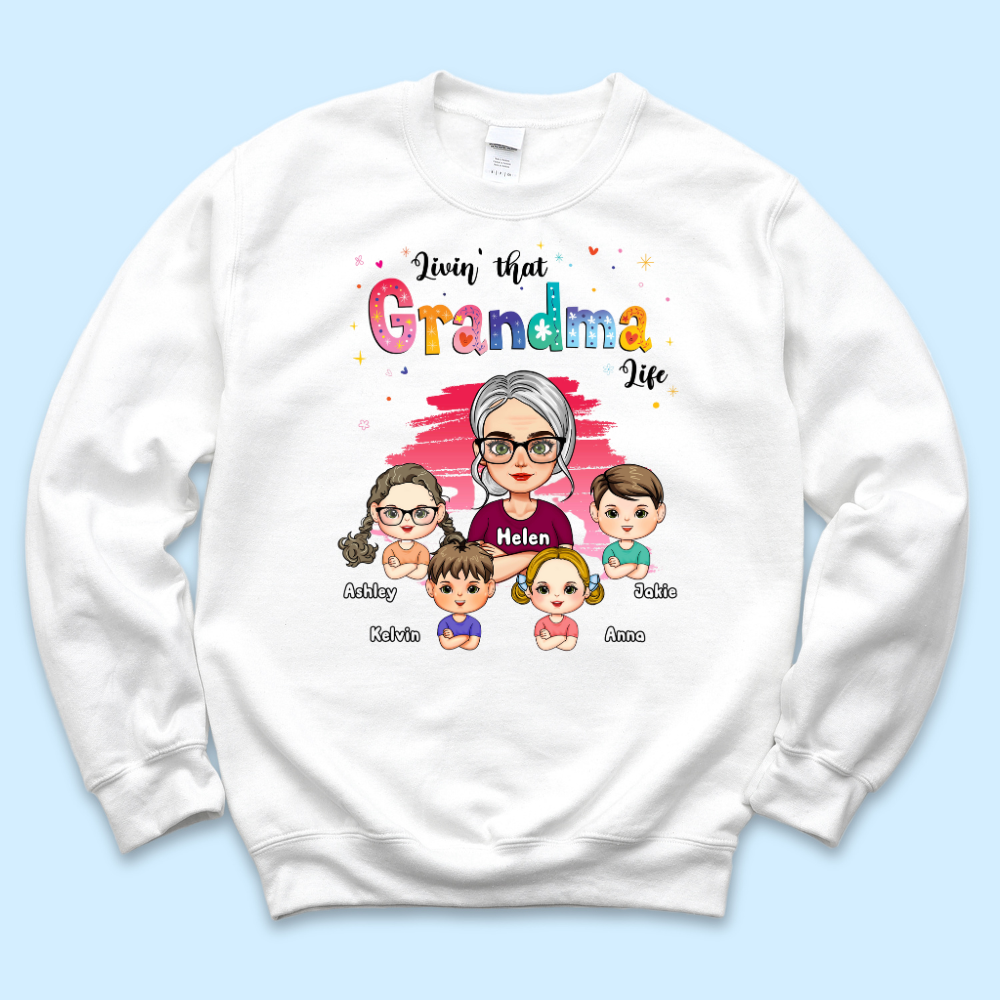Personalized Livin' That Nana Life Grandma T Shirt, Gift For Grandma Merchize