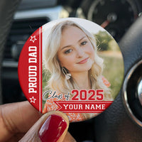 Thumbnail for Personalized Proud Mom Of A Class Of 2025 Badge Pin Button, Graduation Gift JonxiFon