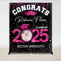Thumbnail for Custom Graduation Glitter Photo Class Of 2025 Backdrop, Graduation Party Supply FC