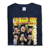Thumbnail for Personalized T-shirt - Gift For Graduates - Retro 90s Congrats Class of 2025 Keepsake Merchize