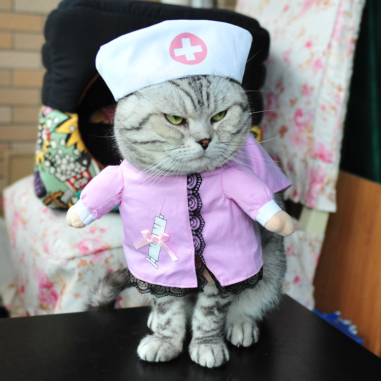 Halloween Dog Costumes: Pirate, Police, Doctor, Guitar, Funny Dress JonxiFon