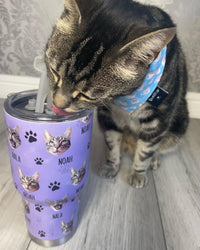 Thumbnail for Custom Dog Cat Photo With Name Tumbler, Pet Lover Gift AA