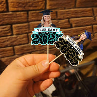 Thumbnail for Custom Face With Name 2025 Photo Graduation Cupcake Toppers, Graduation Party Decorations FC