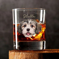 Thumbnail for Personalized Dog Cat Face Cutout Photo Whiskey Glasses - Gifts For Pet Lovers FC