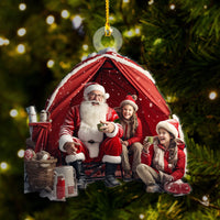 Thumbnail for Personalized Acrylic Ornament - Christmas Gift For Campers - Family Camping Together Photo AC