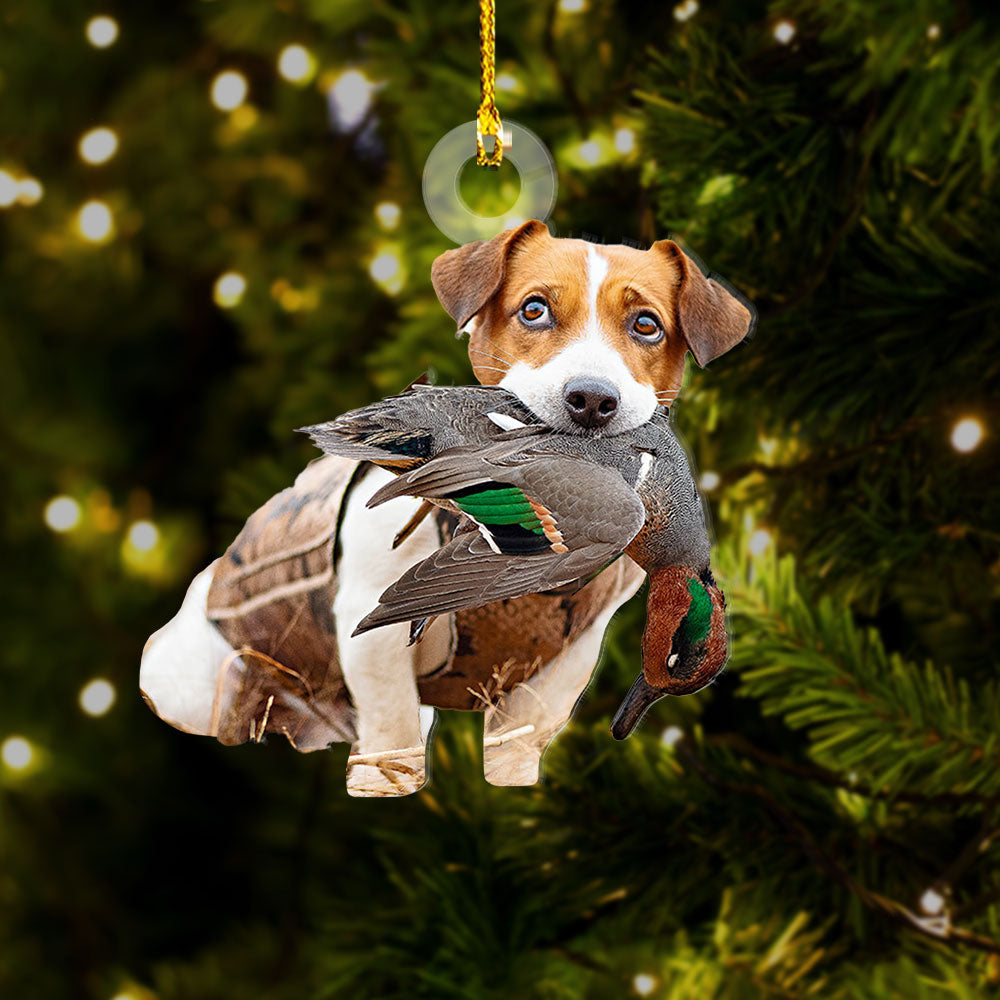 Personalized Acrylic Ornament - Gift For Hunters - Hunting Little Dog Photo AC