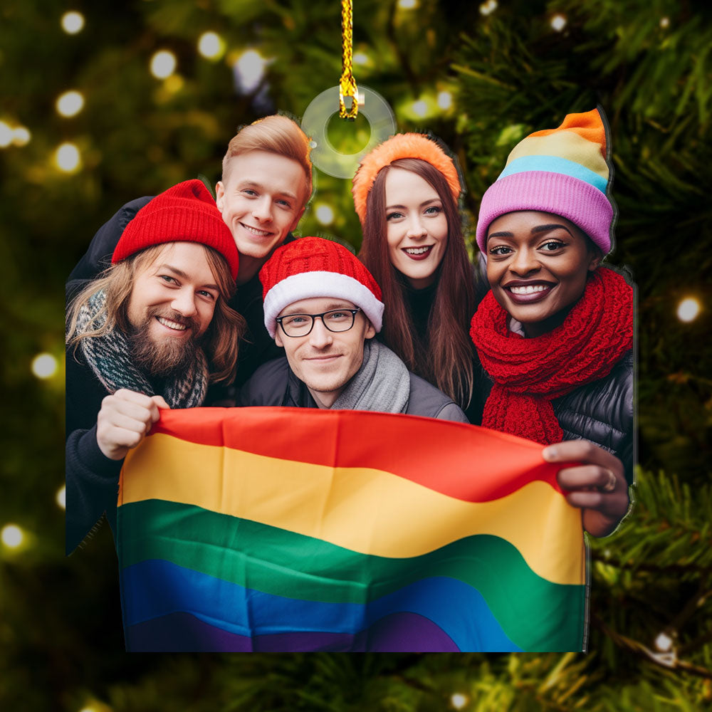 Personalized Acrylic Ornament - Gift For LGBTQ - We Are LGBTQ Photo AC