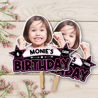 Thumbnail for Custom Photo Birthday Face Fans With Wooden Handle, Birthday Parties JonxiFon