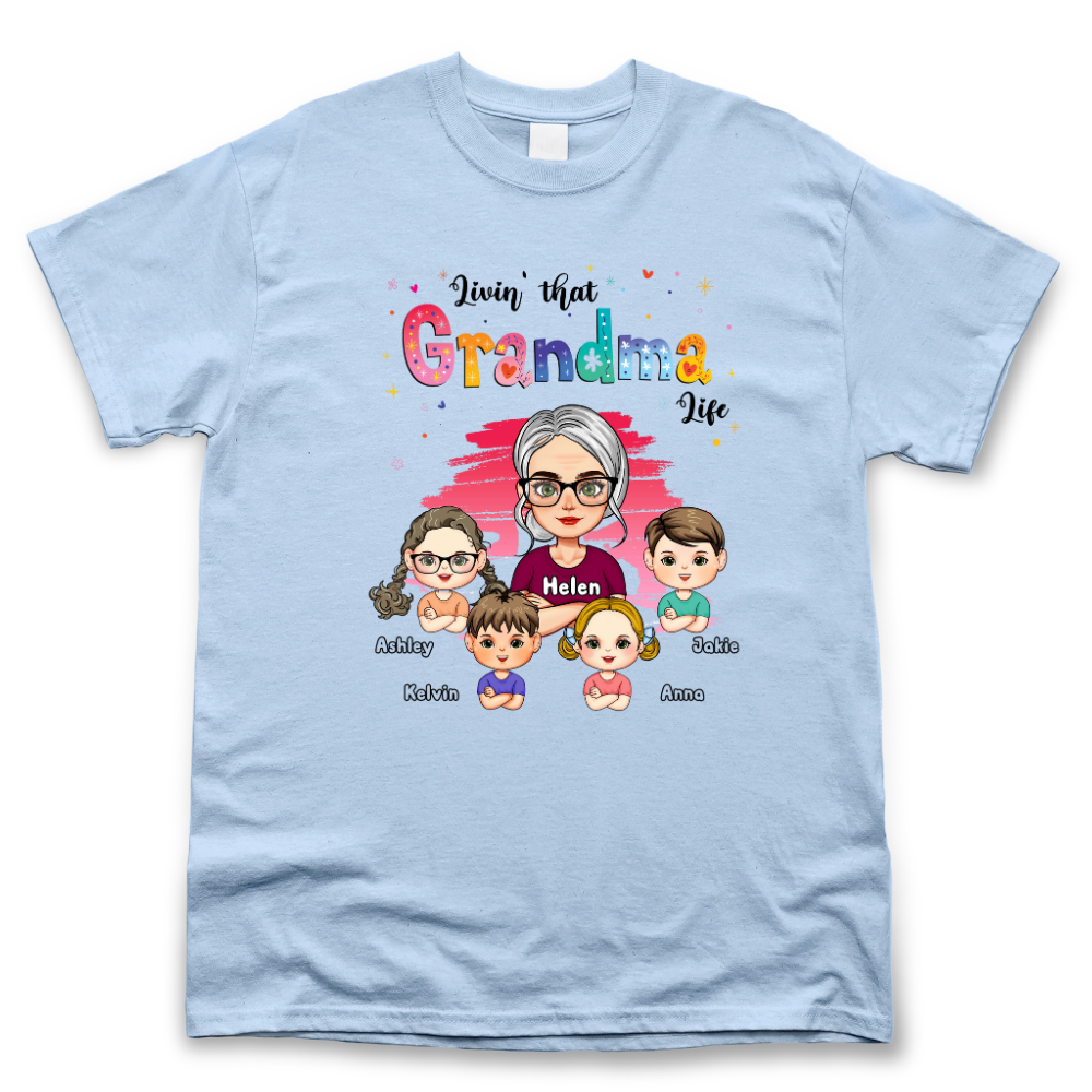 Personalized Livin' That Nana Life Grandma T Shirt, Gift For Grandma Merchize