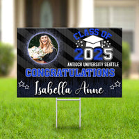 Thumbnail for Personalized Yard Sign With Stake - Graduation Gift - Sparkling Senior Party Decoration FC