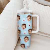 Thumbnail for Personalized 40oz Tumbler - Gift For Mothers - Kid Face Photo Retro Style YC