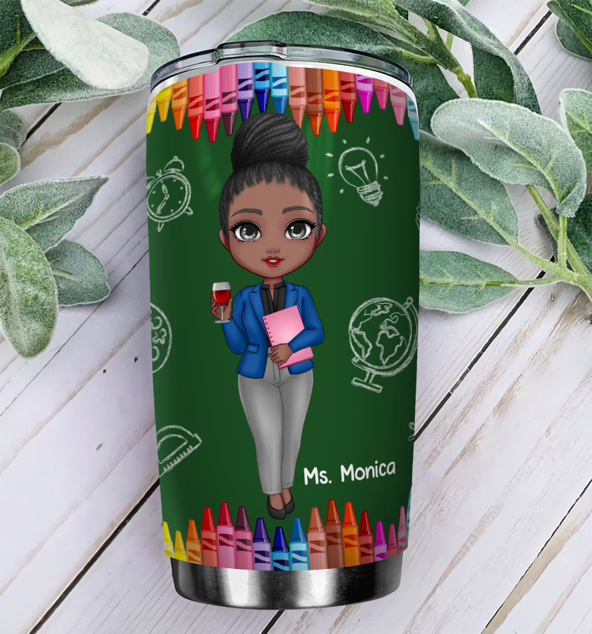 Personalized Teach, Love, Inspire Teacher Besties 20oz, 30 oz Tumbler, Back To School Teacher Gift AA