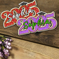 Thumbnail for Personalized Graduation Party Table Sign - Glitter Color Class Of 2025 Party Supply FC