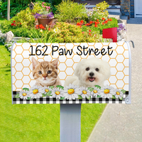 Thumbnail for Custom Dog Cat Photos Welcome To Our Home Mailbox Cover, Pet Lover Gift FC