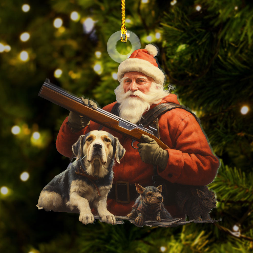 Personalized Acrylic Ornament - Gift For Hunters - Hunting Man NAd His Dog Photo AC