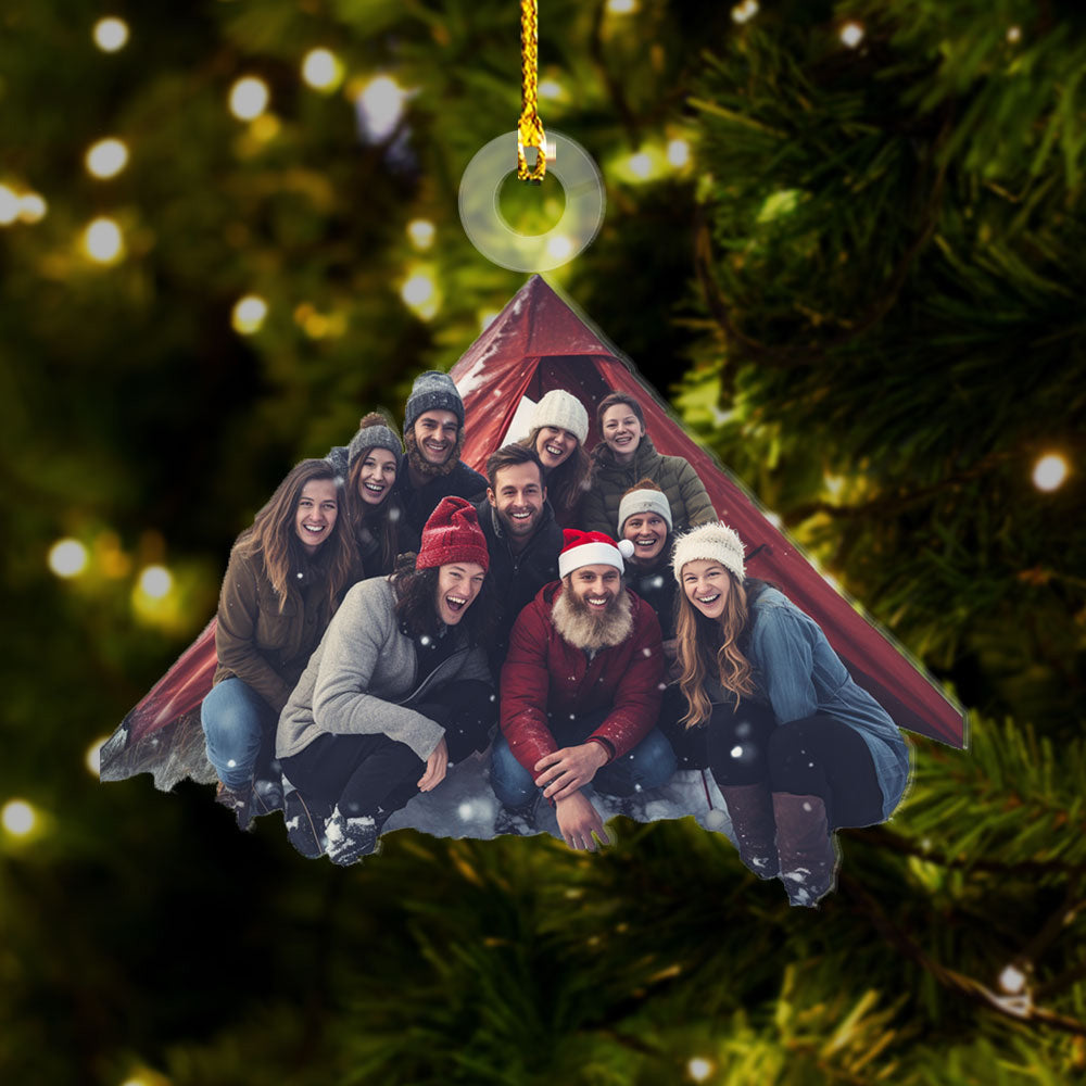 Personalized Acrylic Ornament - Gift For Campers - Camping Brother And Sister Photo AC