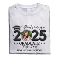 Thumbnail for Personalized T-shirt - Graduation Keepsake Gift - Balloon Style Proud Mom Dad Of A 2025 Graduate Photo Merchize