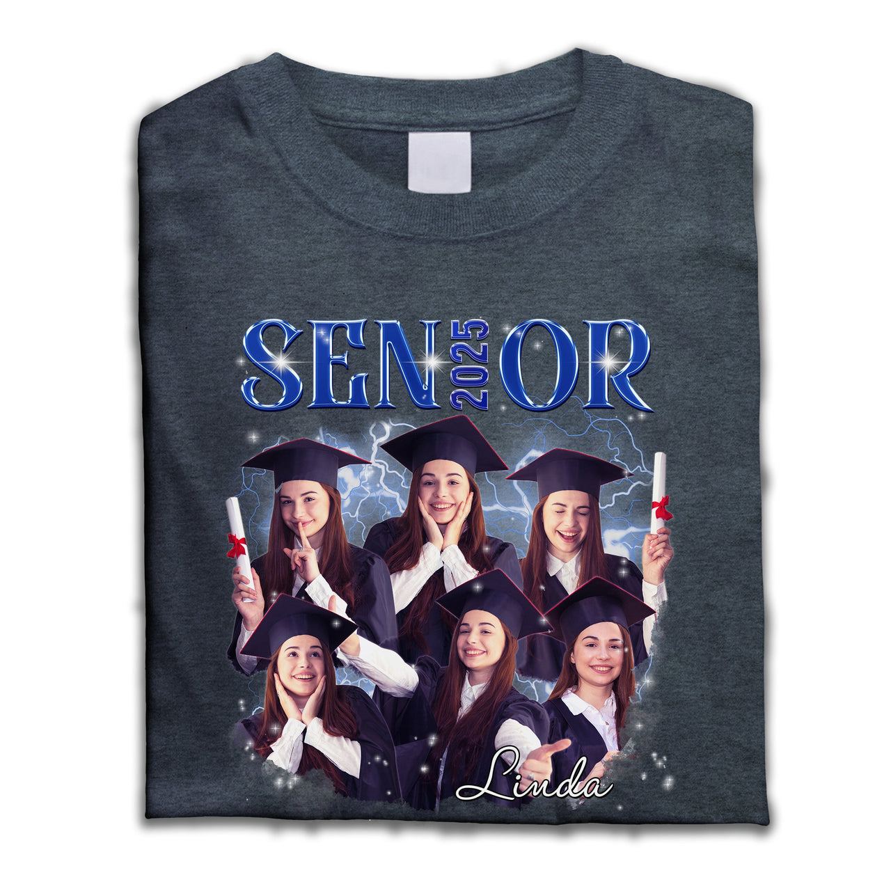 Personalized T-shirt - Gift For Graduates - Retro 90s Senior 2025 Keepsake Gift Merchize