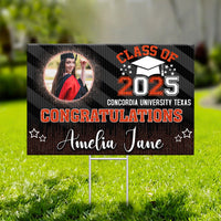 Thumbnail for Personalized Yard Sign With Stake - Graduation Gift - Sparkling Senior Party Decoration FC