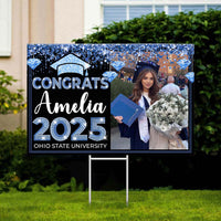 Thumbnail for Personalized Yard Sign With Stake - Graduation Gift - Diamond Glitter Congrats 2024 Graduate FC