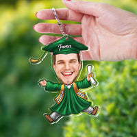 Thumbnail for Custom Funny Face Graduate Photo Graduation Acrylic Keychain, Graduation Gift FC