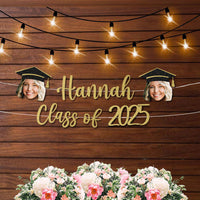 Thumbnail for Custom Class Of 2025 Face Photo Glitter Graduation Set Of Banners, Graduation Party Decorations FC