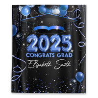 Thumbnail for Custom Balloon Style Congrats Class Of 2025 Graduation Backdrop, Graduation Party Decorations FC