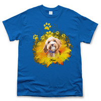 Thumbnail for Personalized Dark T-shirt/Hoodie/Sweatshirt - Gift For Pet Lovers - Sunflower Upload Pet Photo Merchize