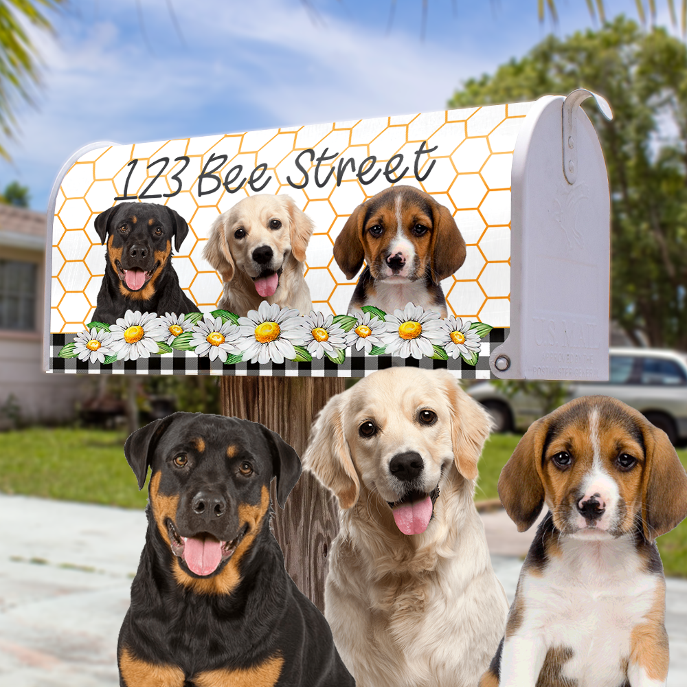 Custom Dog Cat Photos Welcome To Our Home Mailbox Cover, Pet Lover Gift FC