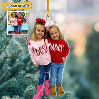 Thumbnail for Personalized Acrylic Ornament - Gift For Bestie - Two Little Girls Photo AC