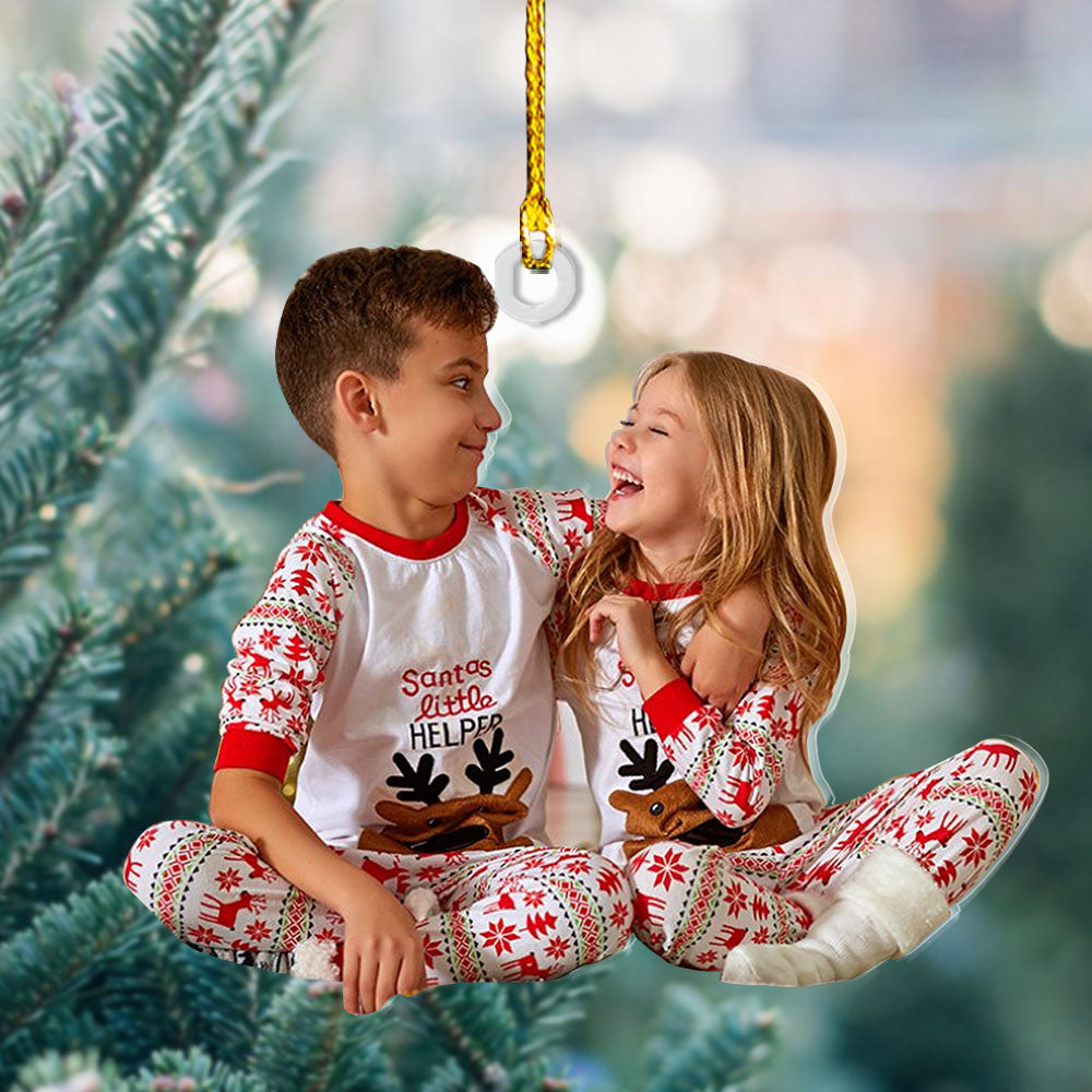 Personalized Acrylic Ornament - Christmas Gift For Bestie - Little Friends Photo AC