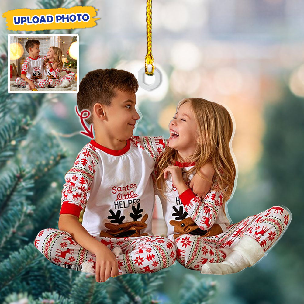 Personalized Acrylic Ornament - Christmas Gift For Bestie - Little Friends Photo AC