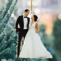 Thumbnail for Personalized Acrylic Ornament - Gift For Couple - Wedding Aniversary Couple Photo AC