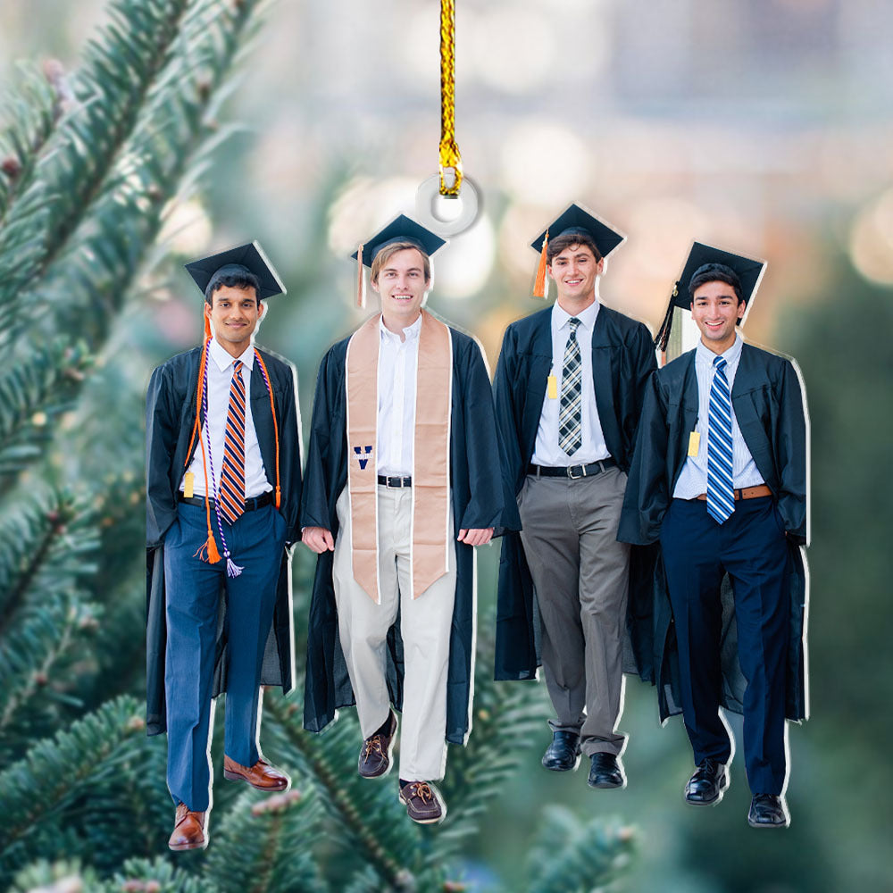 Personalized Acrylic Ornament - Gift For Graduate - Best Friends Boy Team Photo AC