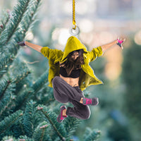 Thumbnail for Personalized Acrylic Ornament - Gift For Dancers - Hip Hop Dancing Woman Photo AC