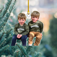 Thumbnail for Personalized Acrylic Ornament - Gift For Bestie - Two Little Boys Photo AC