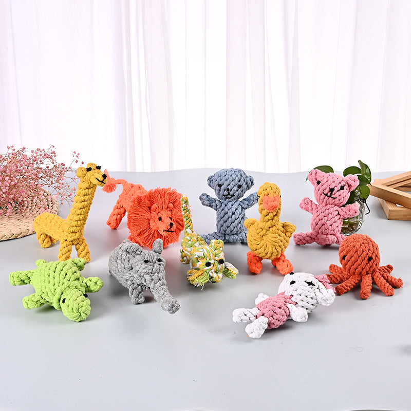 Charming animal-shaped cotton rope toys JonxiFon
