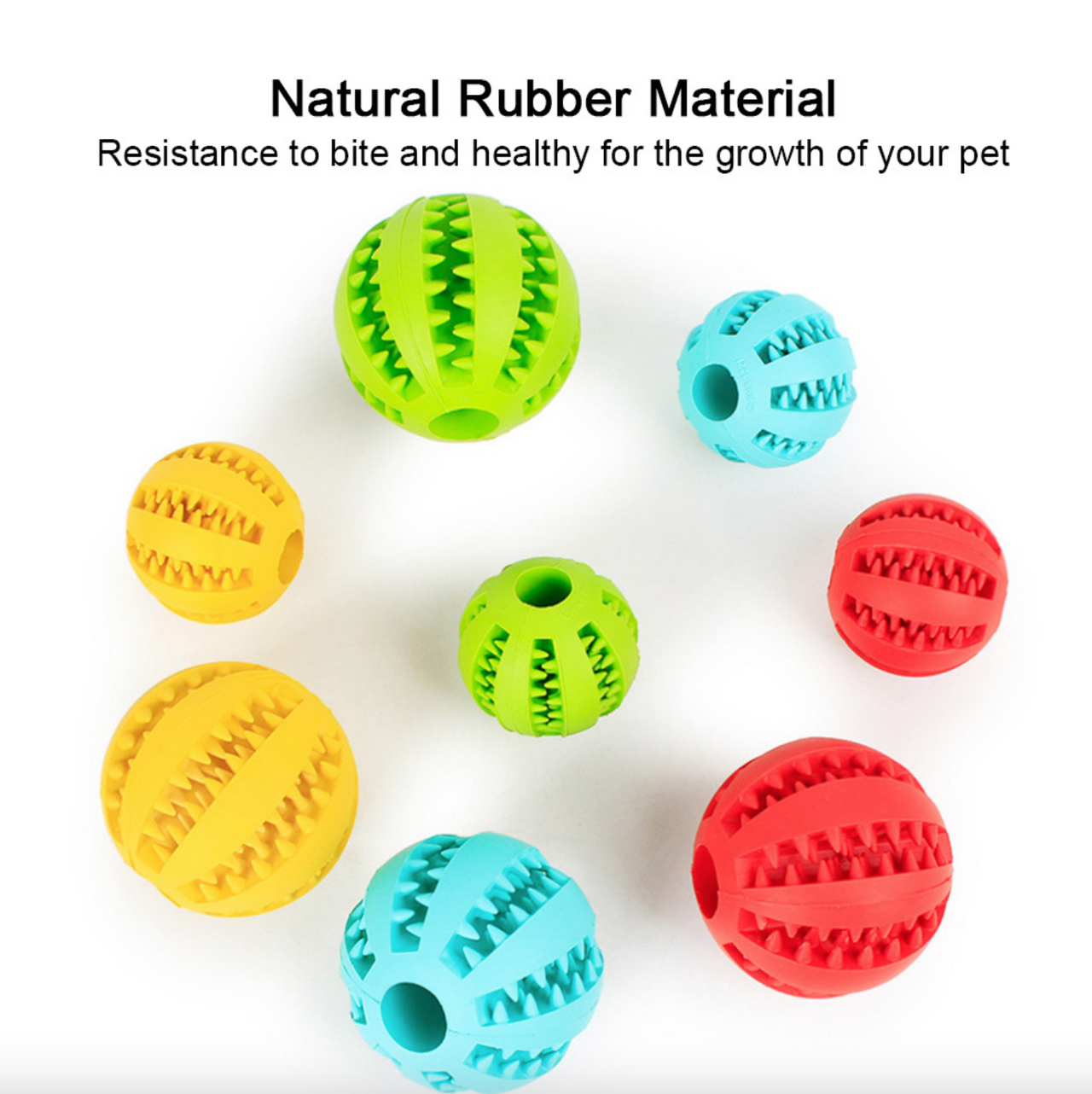Interactive Rubber Pet Dog Toy Balls for Small and Large Dogs, Dog Toy JonxiFon