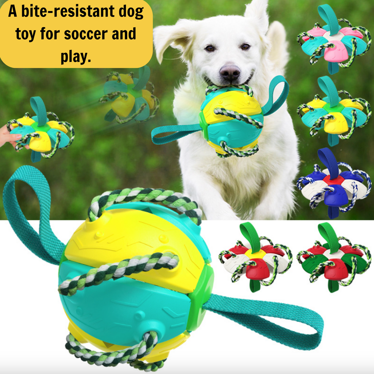 Outdoor Interactive Frisbee: A bite-resistant dog toy for soccer and play JonxiFon