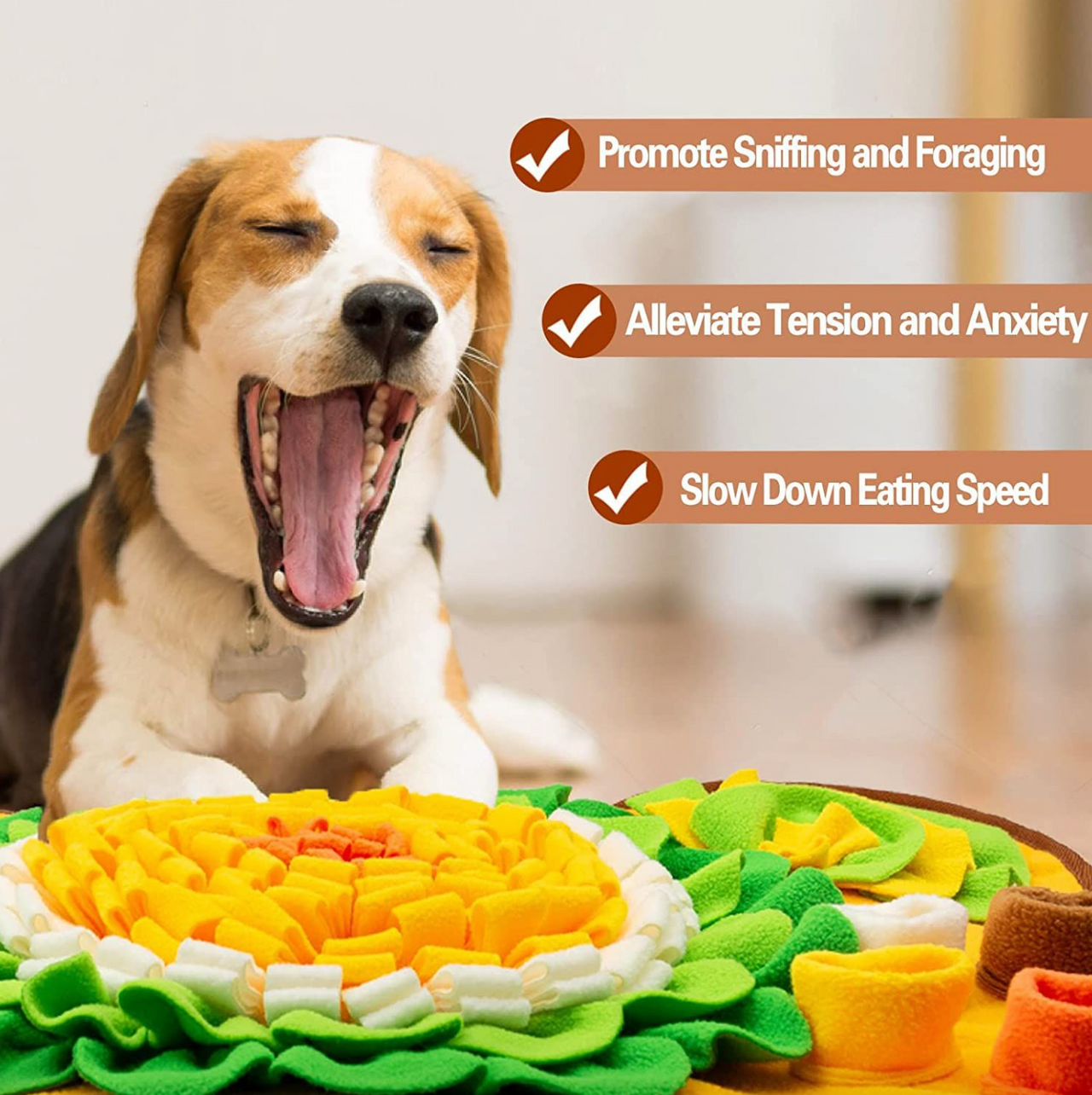 Innovative Pet Sniffing Mat: Energizing Treasure Hunt and Slow Feeding Blanket for Indoor Dog Walking JonxiFon