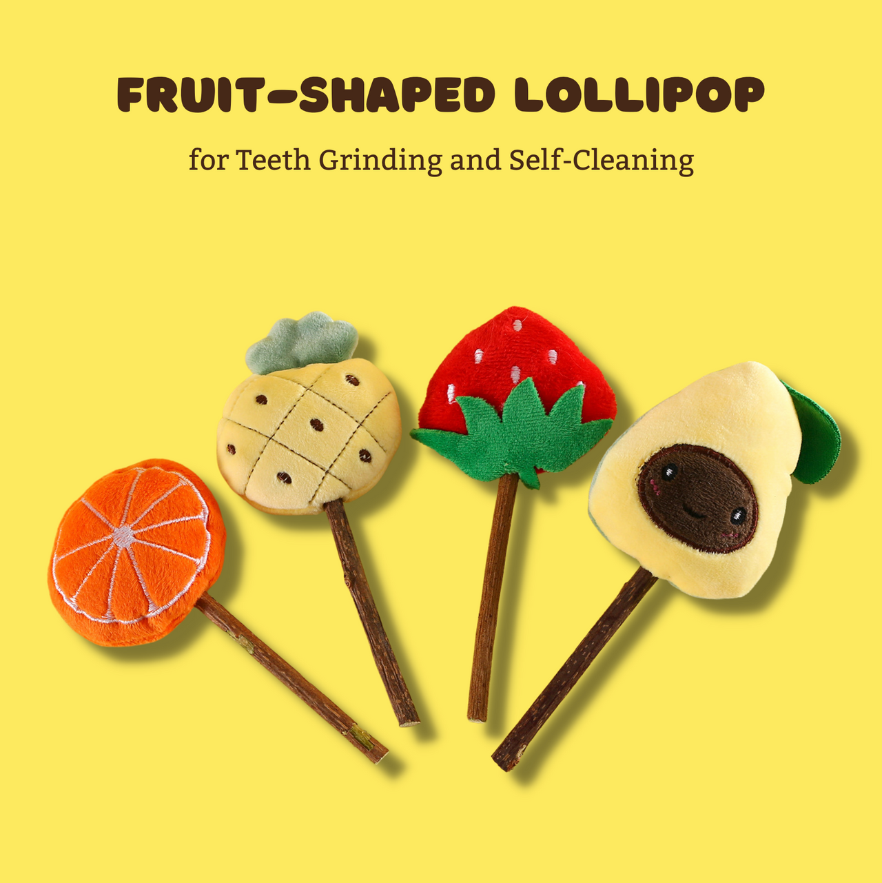 Fruit Hat & Molar Stick Set for Pets: Fun Photography Accessories, Cat Supplies JonxiFon