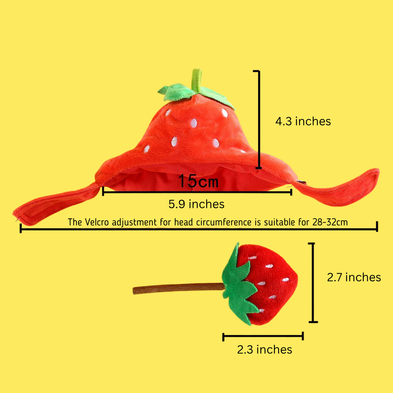 Fruit Hat & Molar Stick Set for Pets: Fun Photography Accessories, Cat Supplies JonxiFon