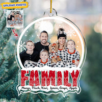 Thumbnail for Personalized Acrylic Ornament - Christmas Gift For Family - Snowball With Family Photo AC