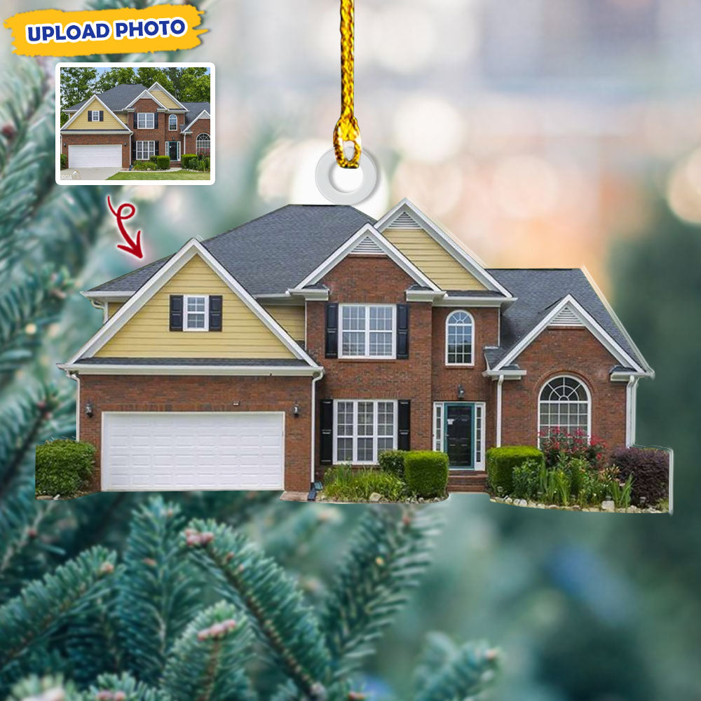 Personalized Acrylic Ornament - Gift For Family - Upload House Photo AC