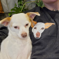 Thumbnail for Personalized Embroidered T-shirt - Gift For Pet Lovers - Embroidery Dog Cat Face Photo CustomCat