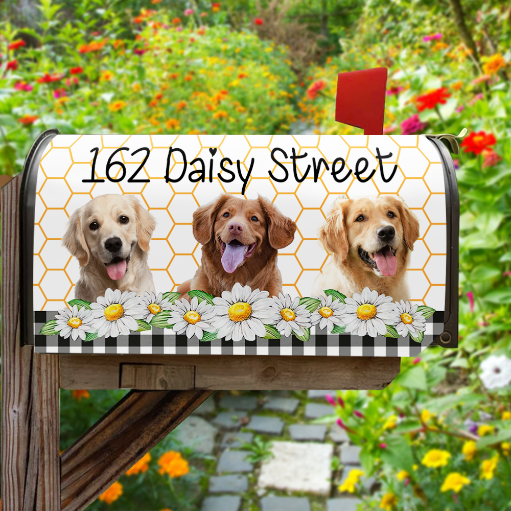 Custom Dog Cat Photos Welcome To Our Home Mailbox Cover, Pet Lover Gift FC